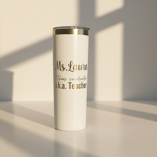 Chaos Coordinator personalized Gold Engraved Tumbler