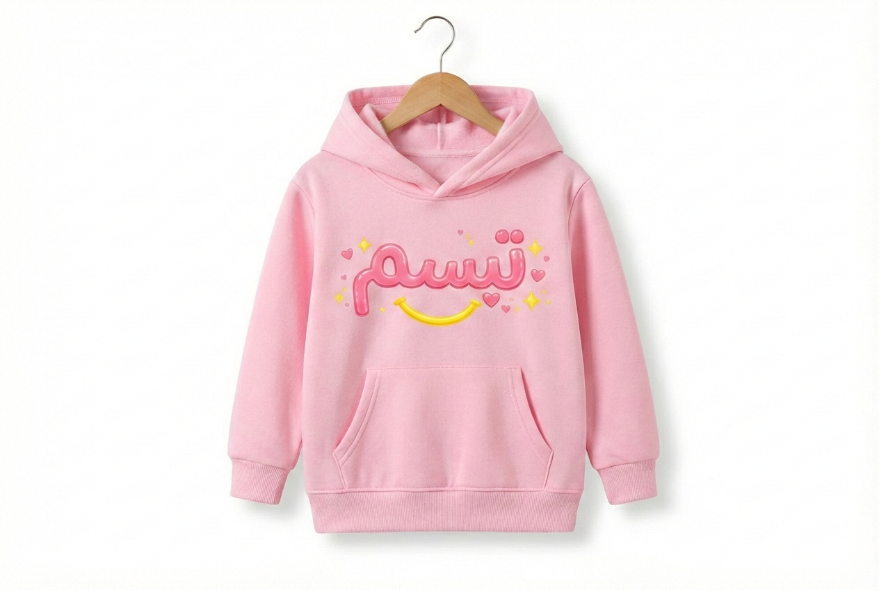 Smile Hoodie- Girls- 100% cotton