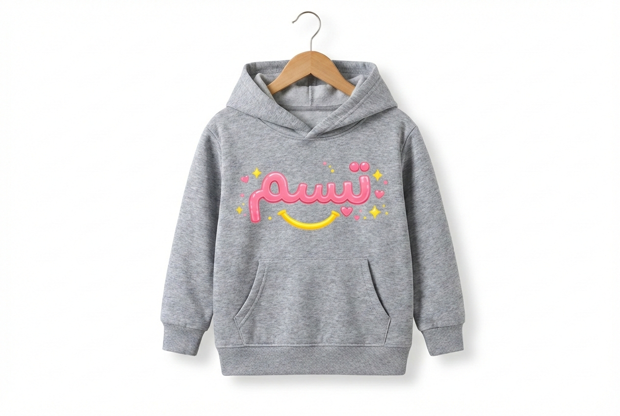 Smile Hoodie- Girls- 100% cotton