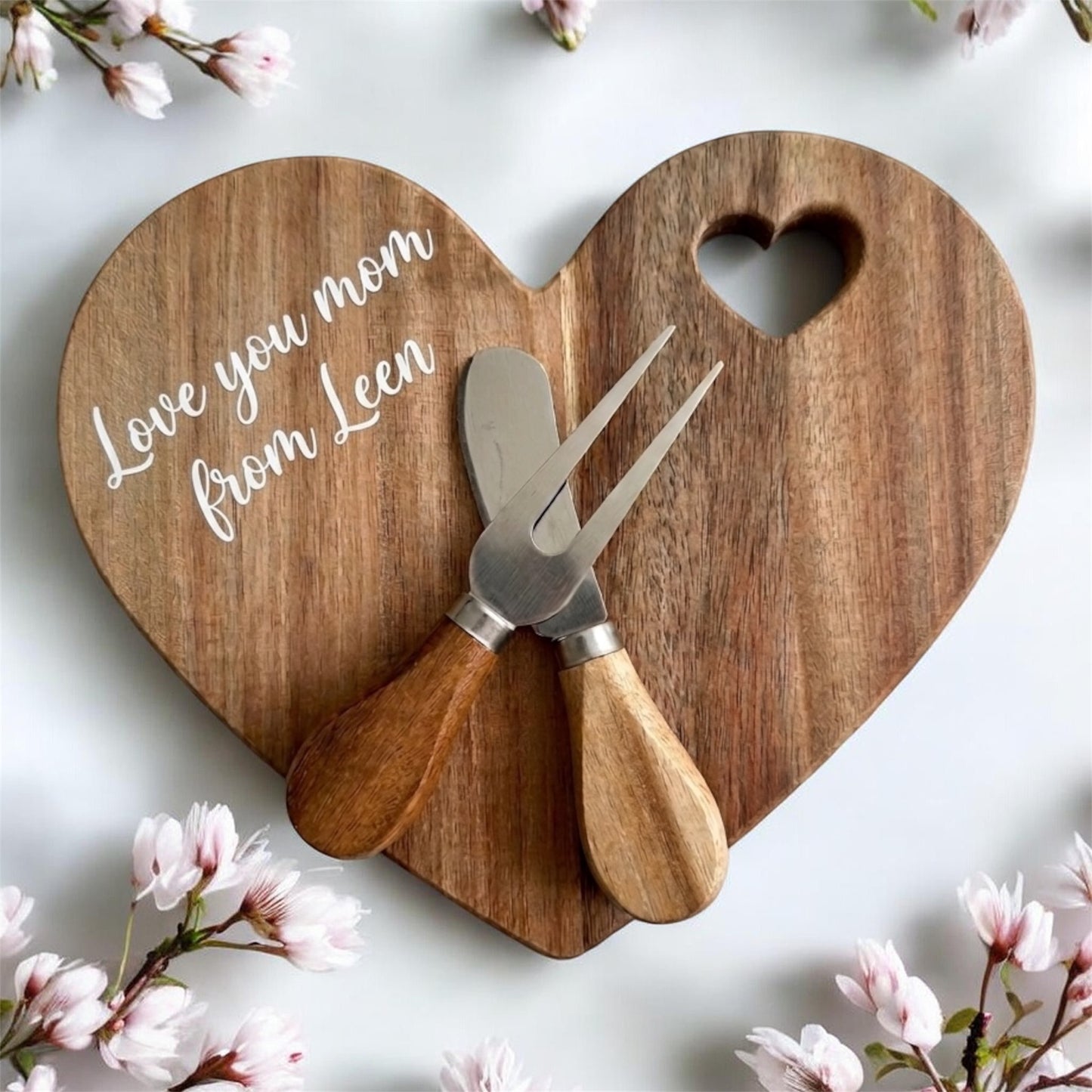 Heart Shaped charcuterie board- small with personalization