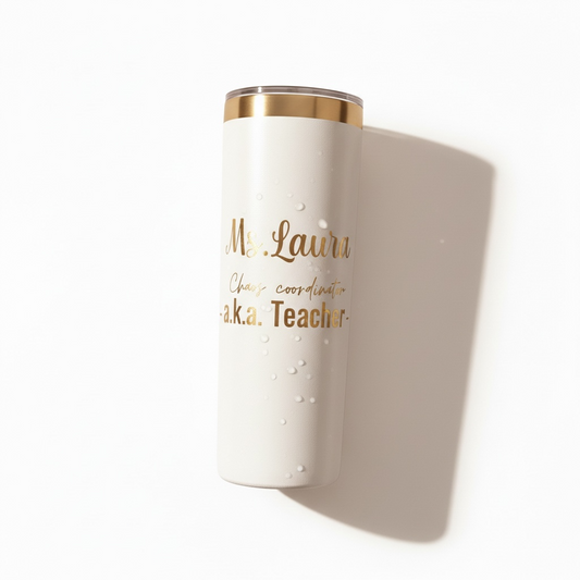 Chaos Coordinator personalized Gold Engraved Tumbler