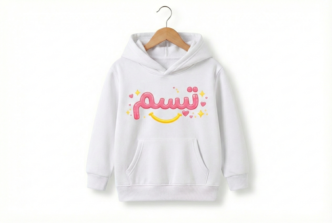 Smile Hoodie- Girls- 100% cotton