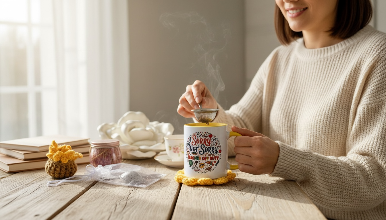 Personalized "Teacher Off Duty" Relaxation Tea Gift Set