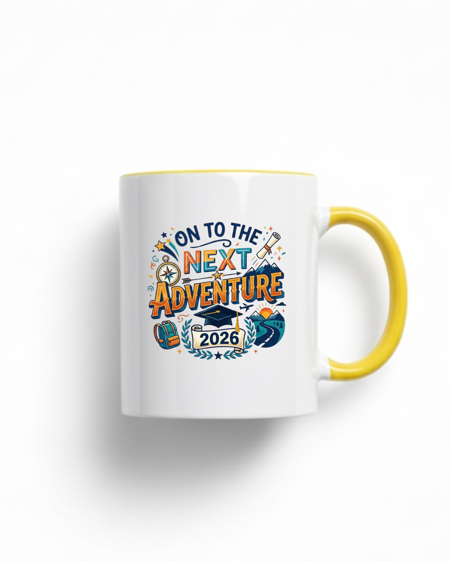 On to the Next Adventure 2026 Graduation Mug